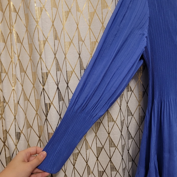 SOLD! EUC Blue tiered dress from Thailand, one size (see measurements below) - Picture 2 of 6